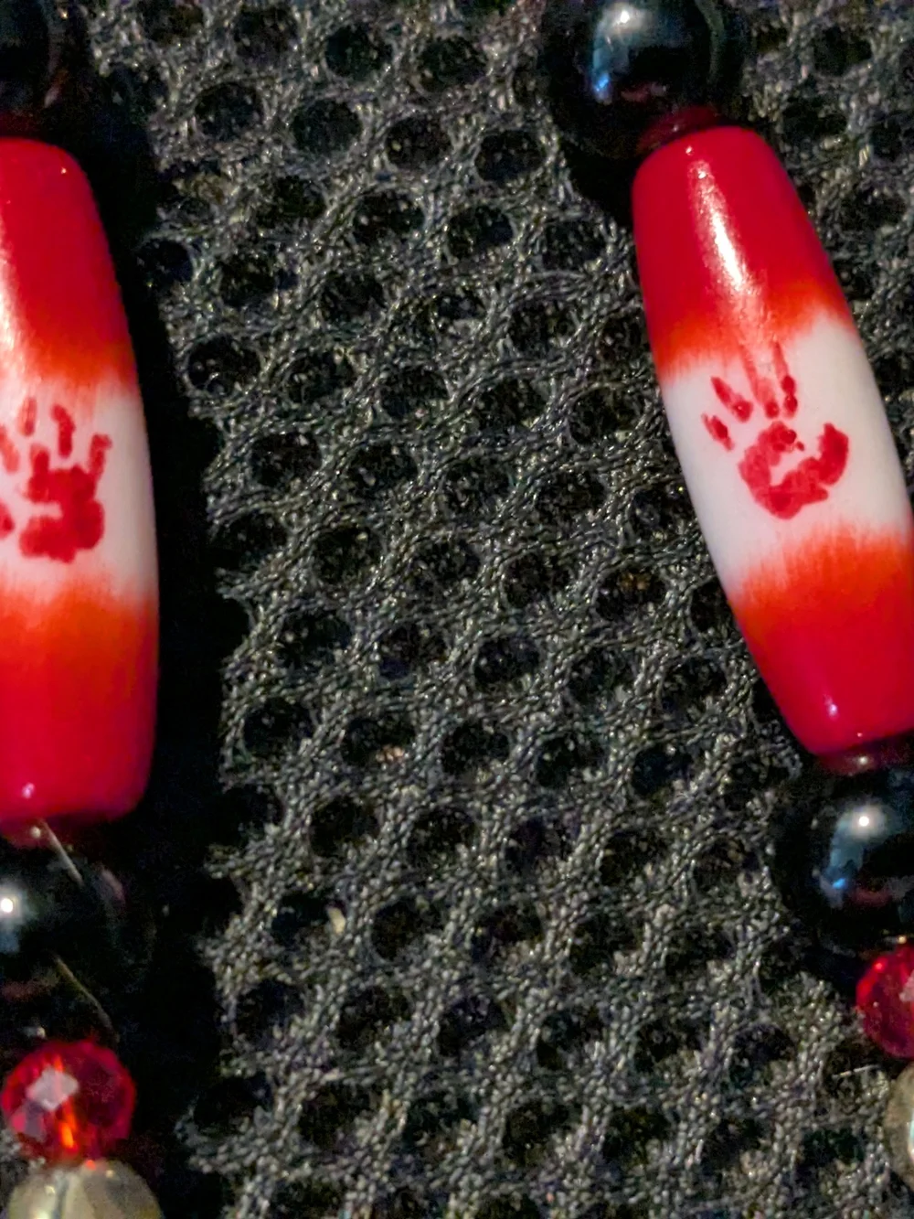 Unique Native #MMIW Black & Red Face Statement Dangle Earrings